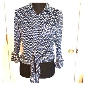 Patterned Button up blouse